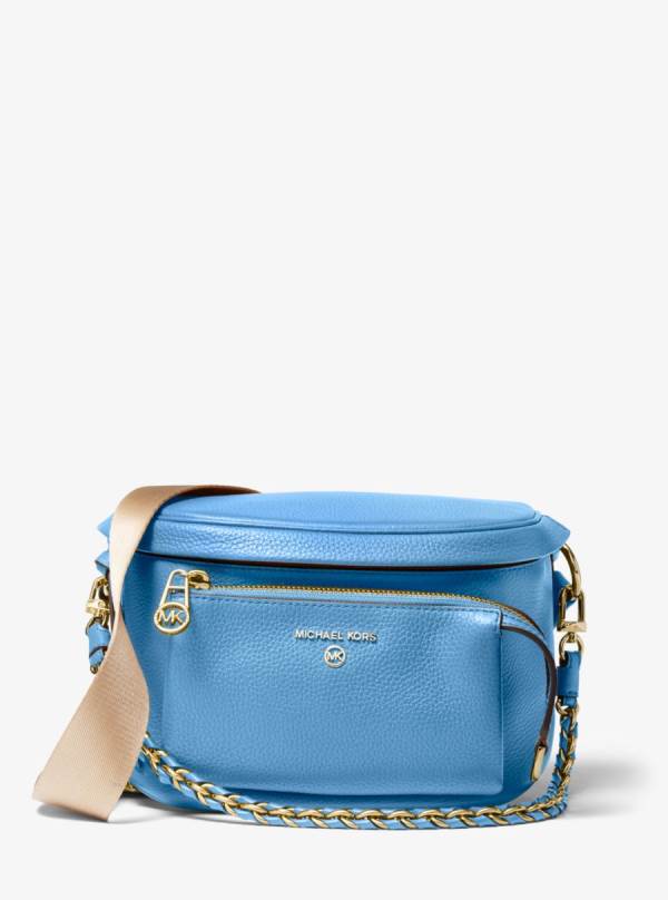 Damske Crossbody Kabelka Michael Kors Slater Medium Pebbled Leather Sling Pack Námornícka Modrá - Kabelky Michael Kors Slevy | PRFTI-5810
